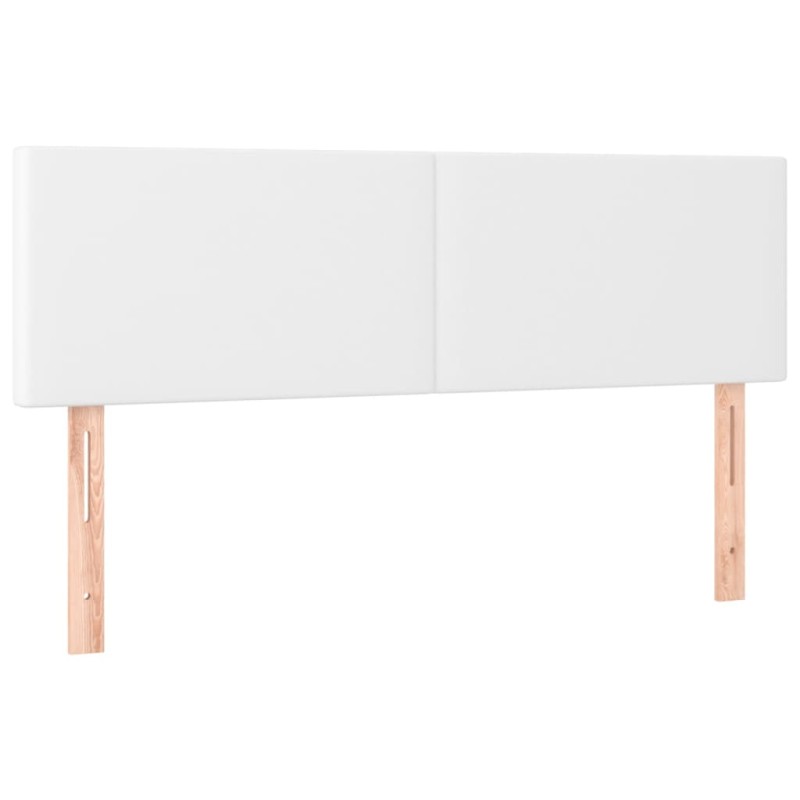 vidaXL Κεφαλάρια Λευκά 144x5x78/88 εκ. από Συνθετικό Δέρμα