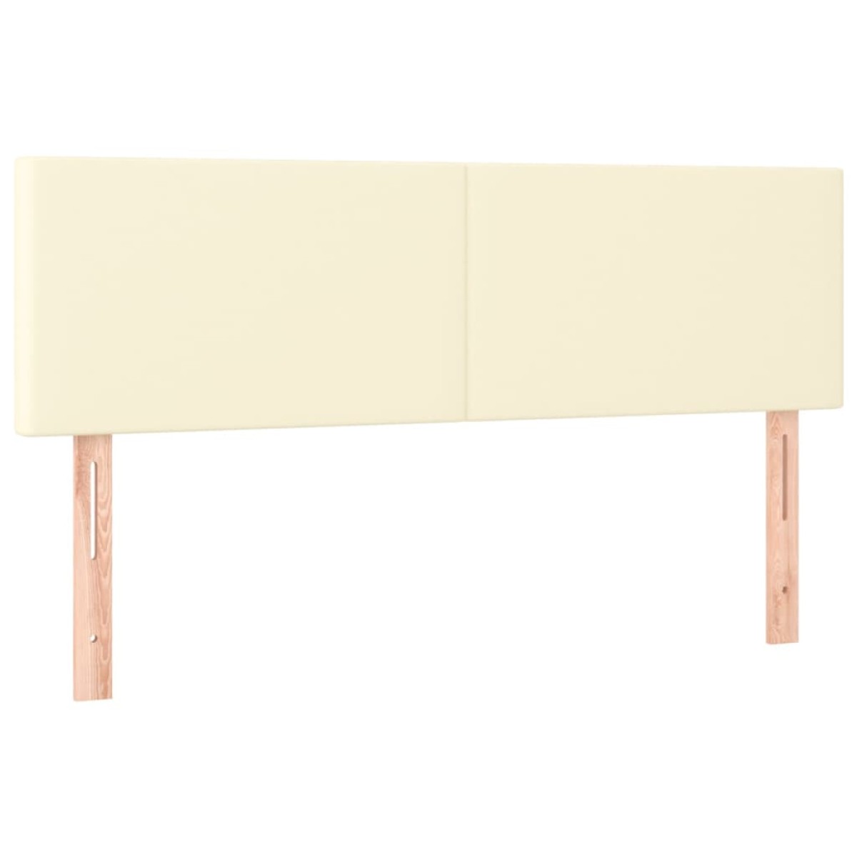 vidaXL Κεφαλάρια Κρεβατιού 2 τεμ. Κρεμ 72x5x78/88 εκ. Συνθετικό Δέρμα