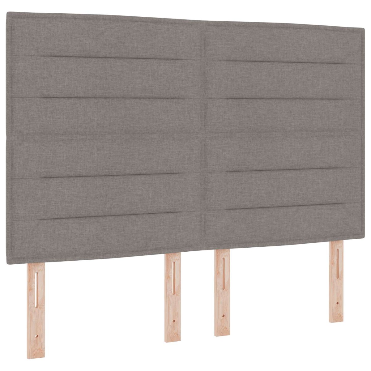 vidaXL Κρεβάτι Ottoman με Στρώμα και LED Taupe 140 x 200 cm Ύφασμα