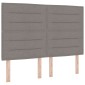 vidaXL Κρεβάτι Ottoman με Στρώμα και LED Taupe 140 x 200 cm Ύφασμα