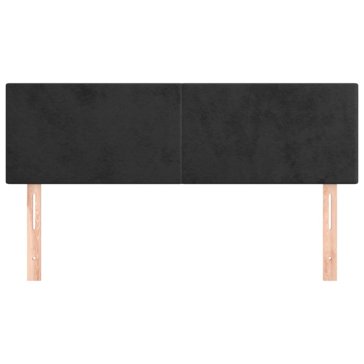 vidaXL Κεφαλάρια Κρεβατιού 2 τεμ. Μαύρα 72x5x78/88 εκ. Βελούδινα
