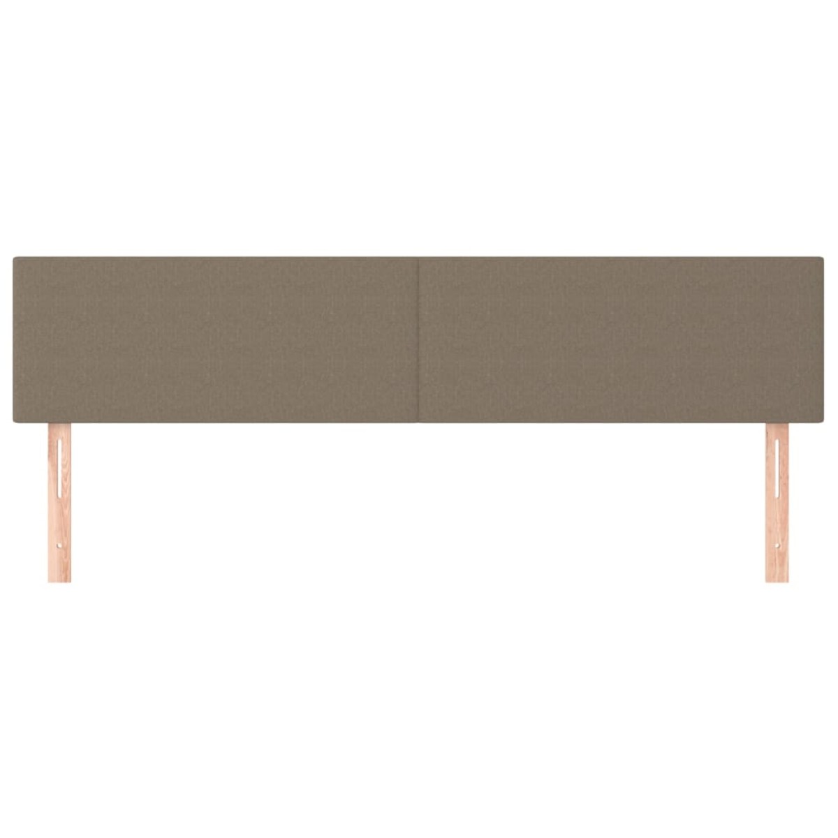vidaXL Κεφαλάρια Κρεβατιού 2 τεμ. Taupe 80 x 5 x 78/88 εκ. Υφασμάτινο