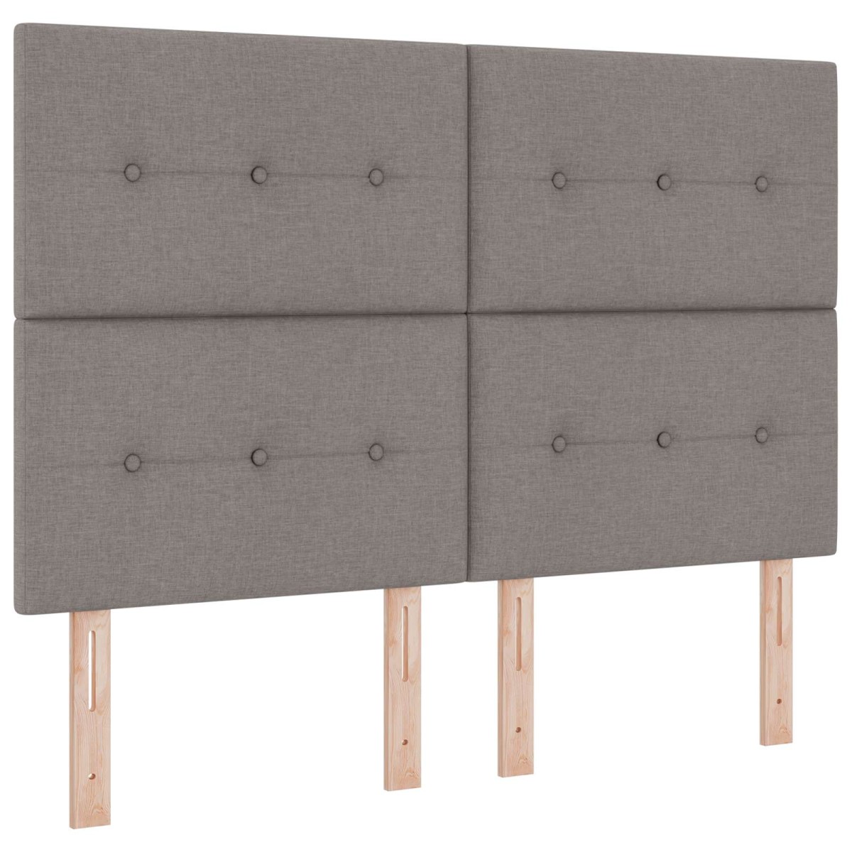 vidaXL Κρεβάτι Ottoman με Στρώμα και LED Taupe 140 x 200 cm Ύφασμα