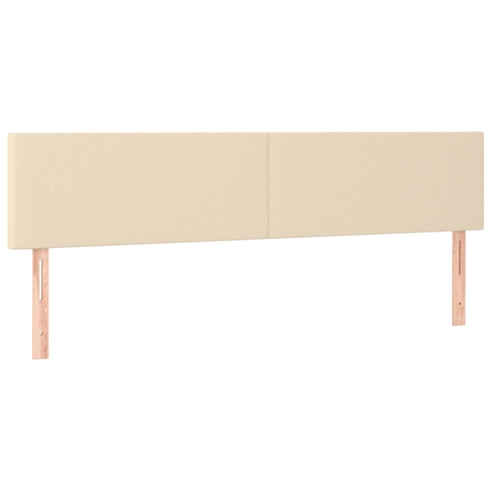 vidaXL Κεφαλάρια Κρεμ 160x5x78/88 εκ. Ύφασμα