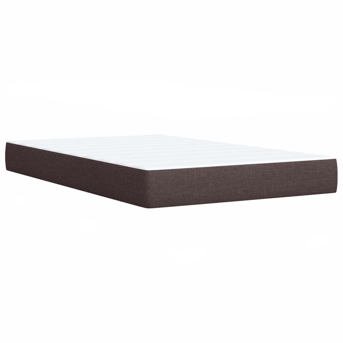vidaXL Κρεβάτι Ottoman με Στρώμα και LED Σκούρο Καφέ 120 x 190 cm