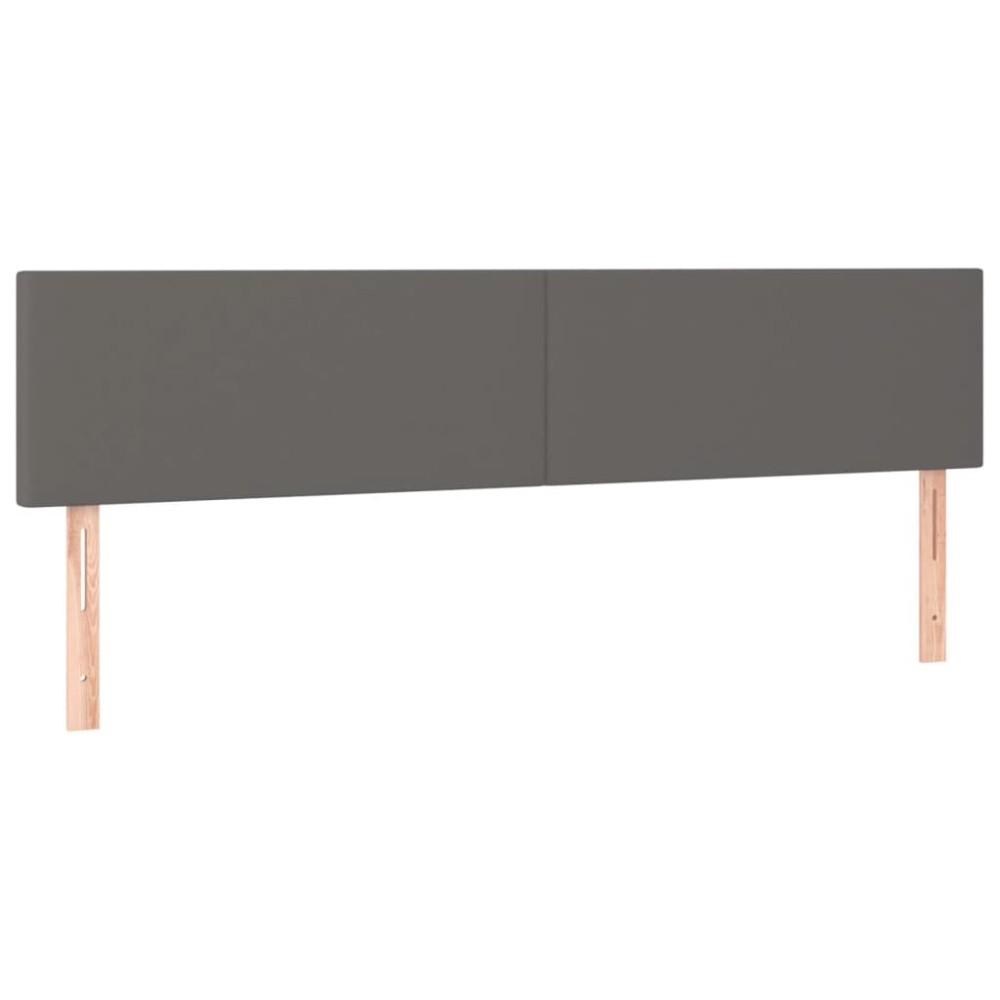 vidaXL Κεφαλάρια Γκρι 160x5x78/88 εκ. από Συνθετικό Δέρμα