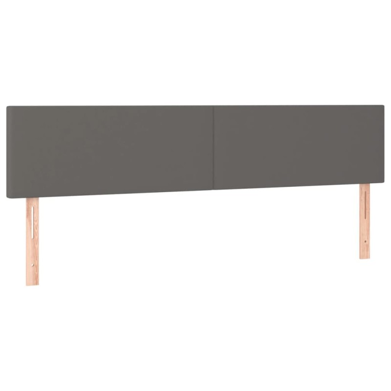 vidaXL Κεφαλάρια Γκρι 160x5x78/88 εκ. από Συνθετικό Δέρμα