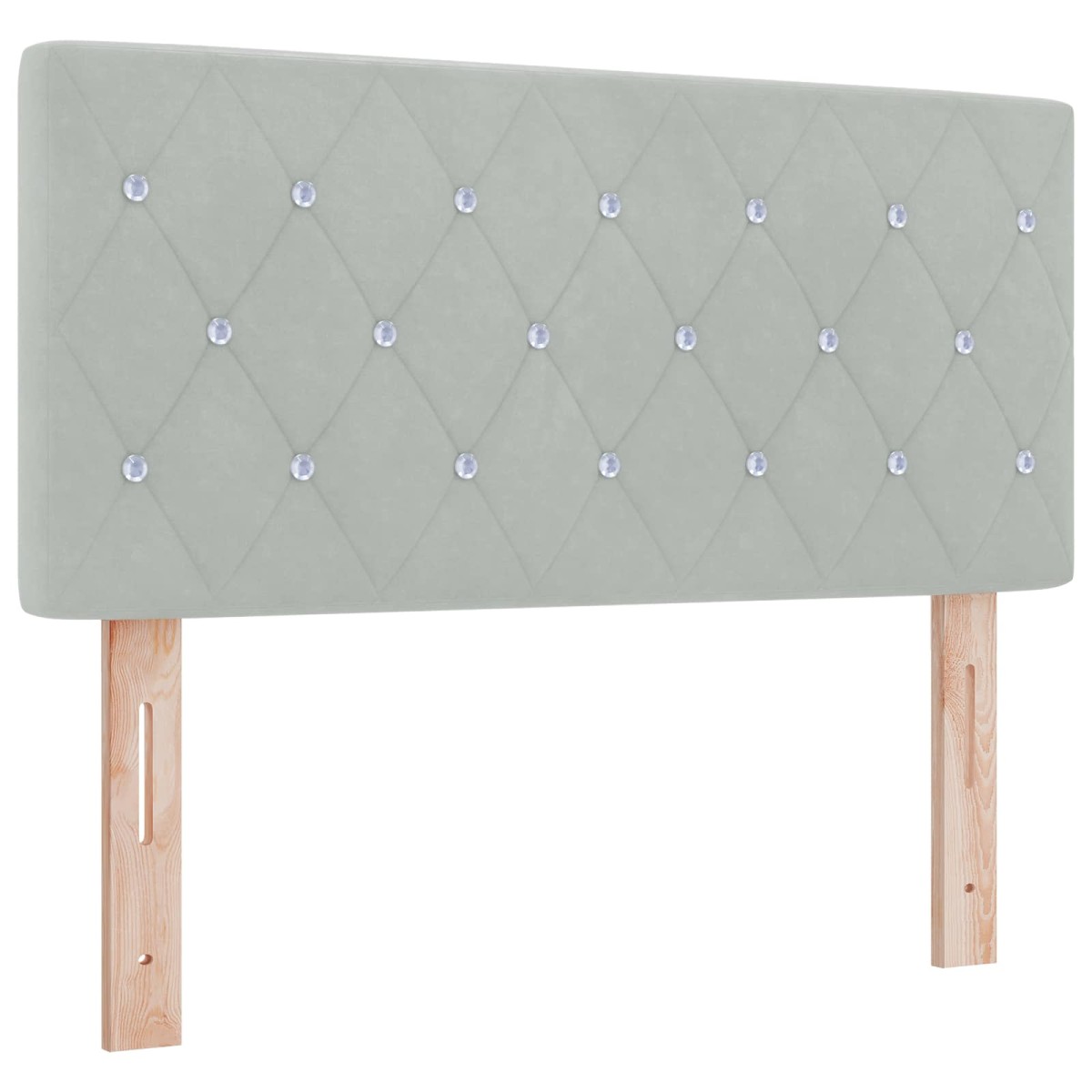 vidaXL Κρεβάτι Ottoman με Στρώμα και LED Ανοιχτό γκρι 120 x 190 cm