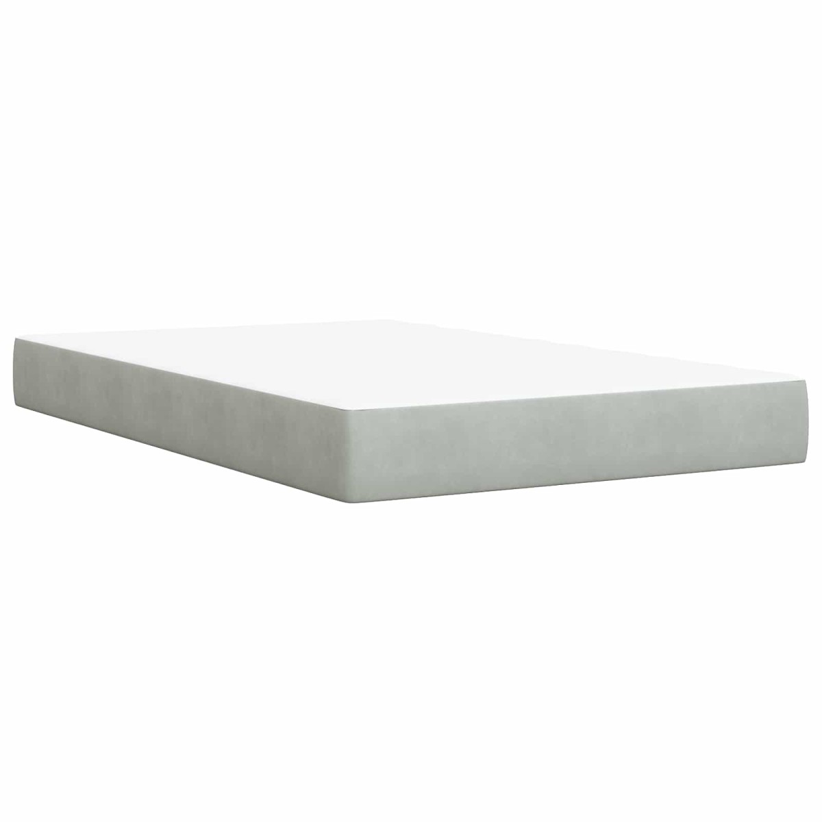 vidaXL Κρεβάτι Ottoman με Στρώμα και LED Ανοιχτό γκρι 120 x 190 cm