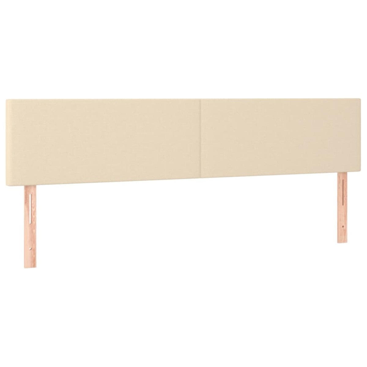 vidaXL Κεφαλάρια Κρεβατιού 2 τεμ. Κρεμ 90x5x78/88 εκ. Υφασμάτινο