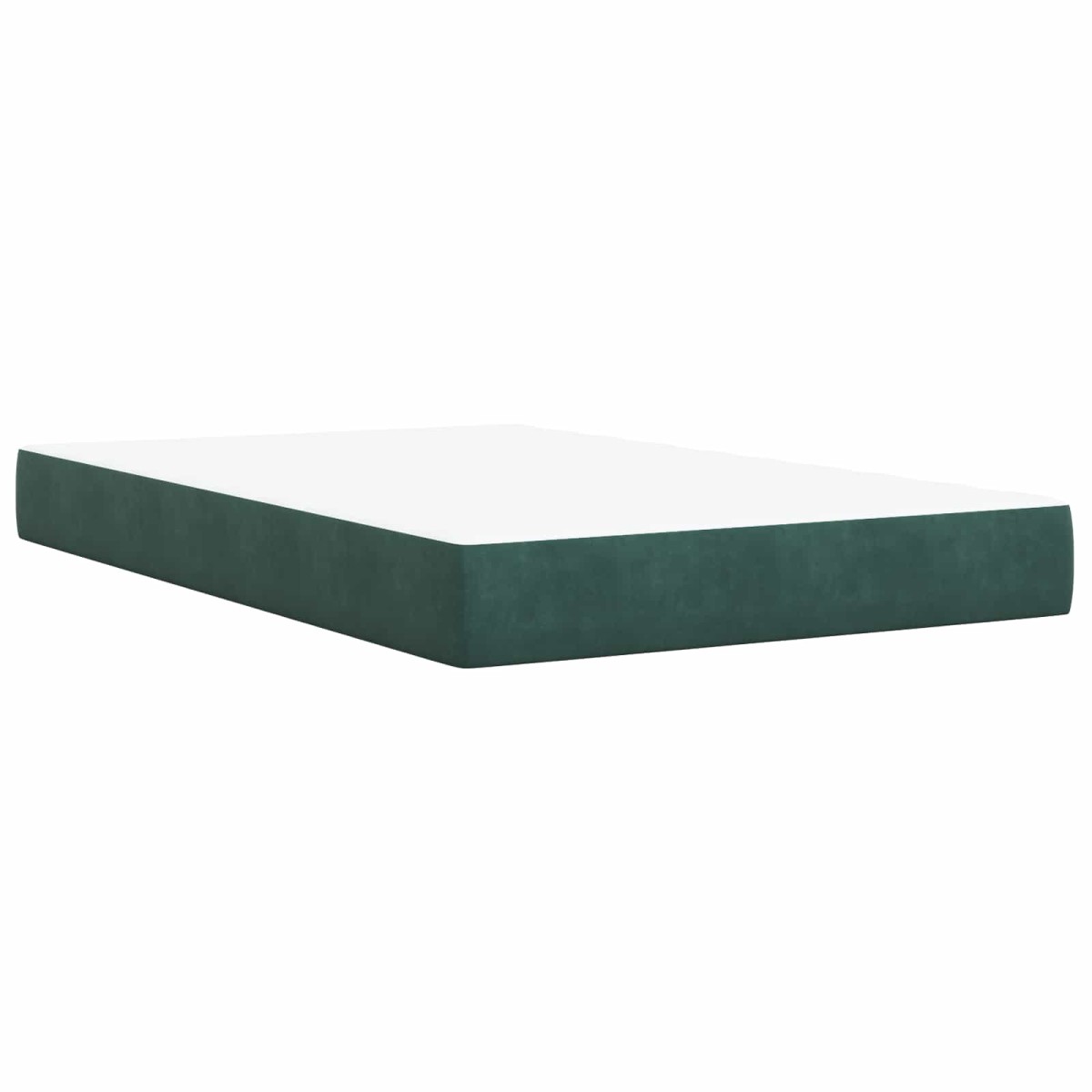 vidaXL Κρεβάτι Ottoman με Στρώμα και LED Σκούρο Πράσινο 120 x 190 cm