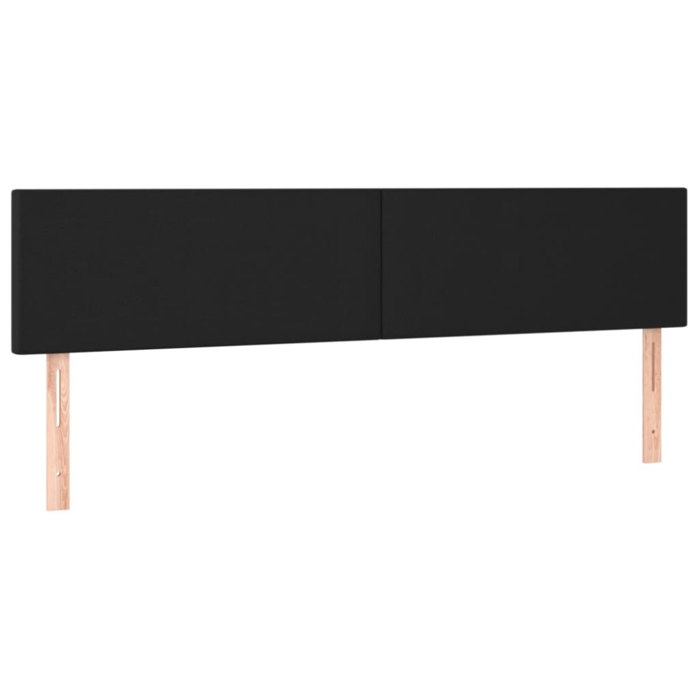 vidaXL Κεφαλάρια Μαύρα 180x5x78/88 εκ. από Συνθετικό Δέρμα