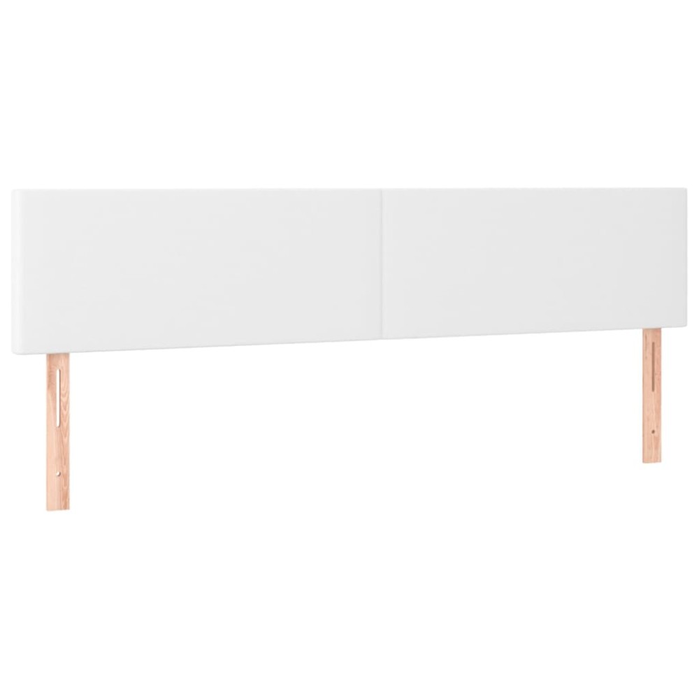 vidaXL Κεφαλάρια Λευκά 180x5x78/88 εκ. από Συνθετικό Δέρμα