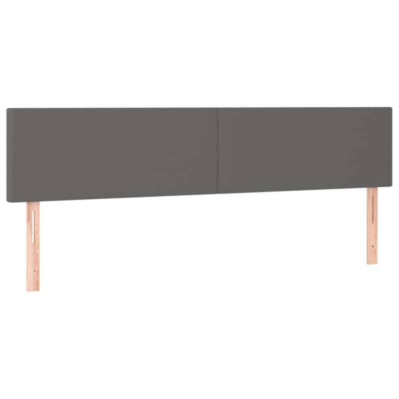 vidaXL Κεφαλάρια Γκρι 180x5x78/88 εκ. από Συνθετικό Δέρμα