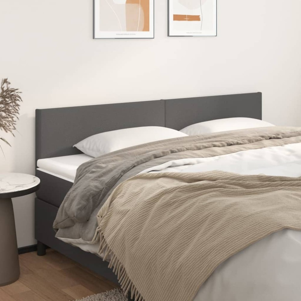 vidaXL Κεφαλάρια Γκρι 180x5x78/88 εκ. από Συνθετικό Δέρμα