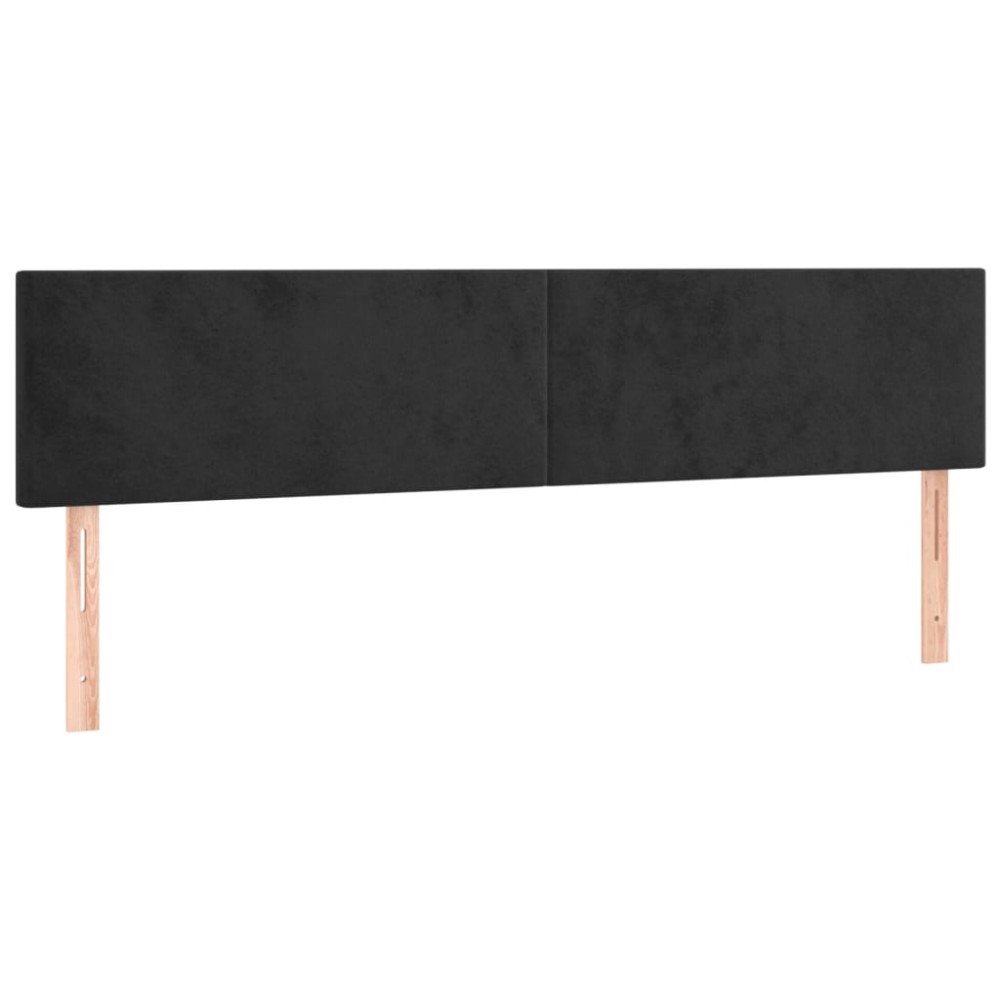 vidaXL Κεφαλάρια Μαύρα Βελούδινα 180x5x78/88 εκ.