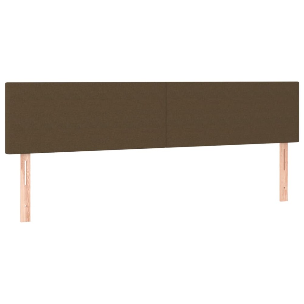 vidaXL Κεφαλάρια Σκ. Καφέ 200x5x78/88 εκ. Ύφασμα