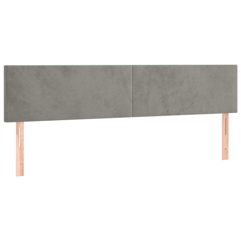 vidaXL Κεφαλάρια Αν. Γκρι Βελούδινα 200x5x78/88 εκ.