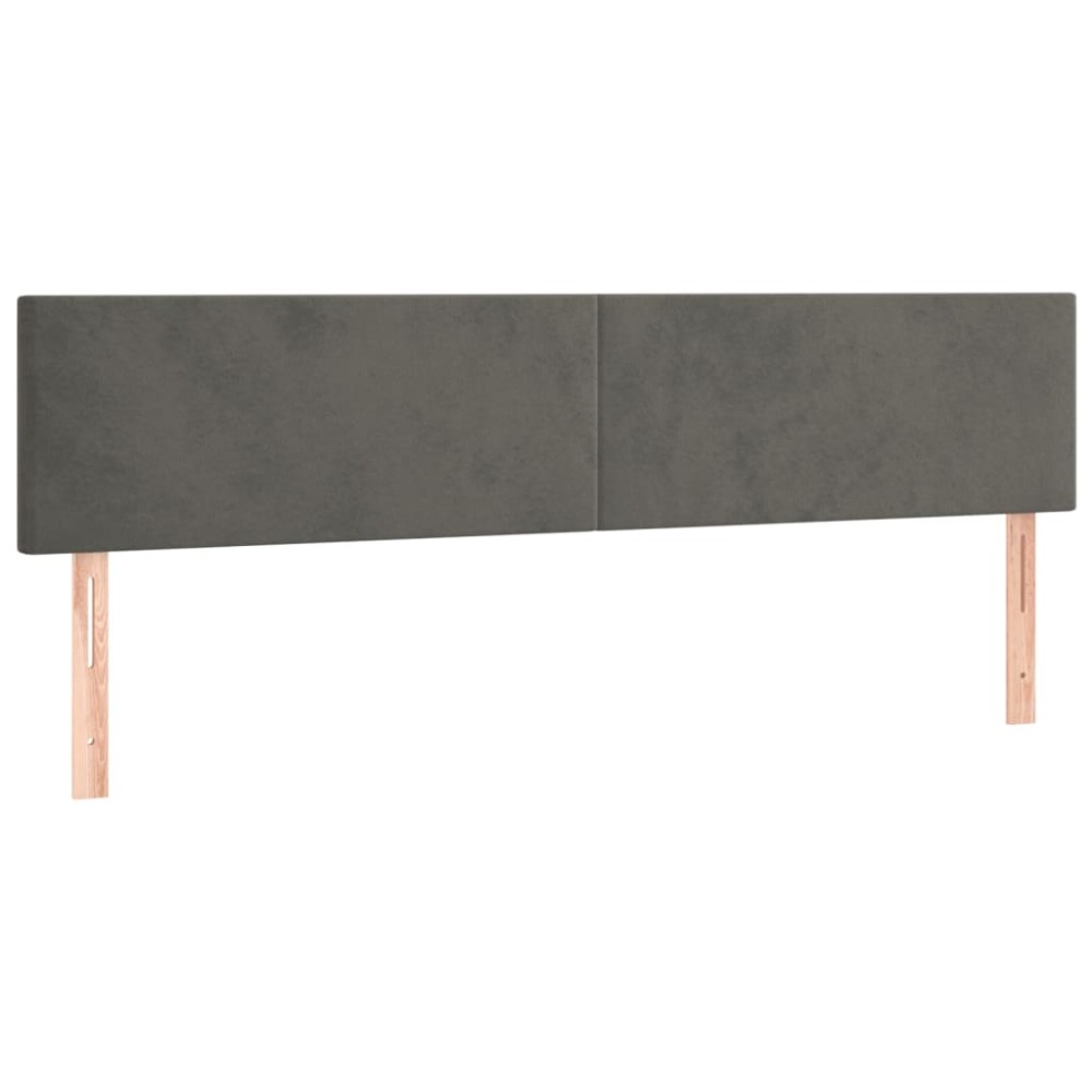 vidaXL Κεφαλάρια Σκ. Γκρι Βελούδινα 200x5x78/88 εκ.