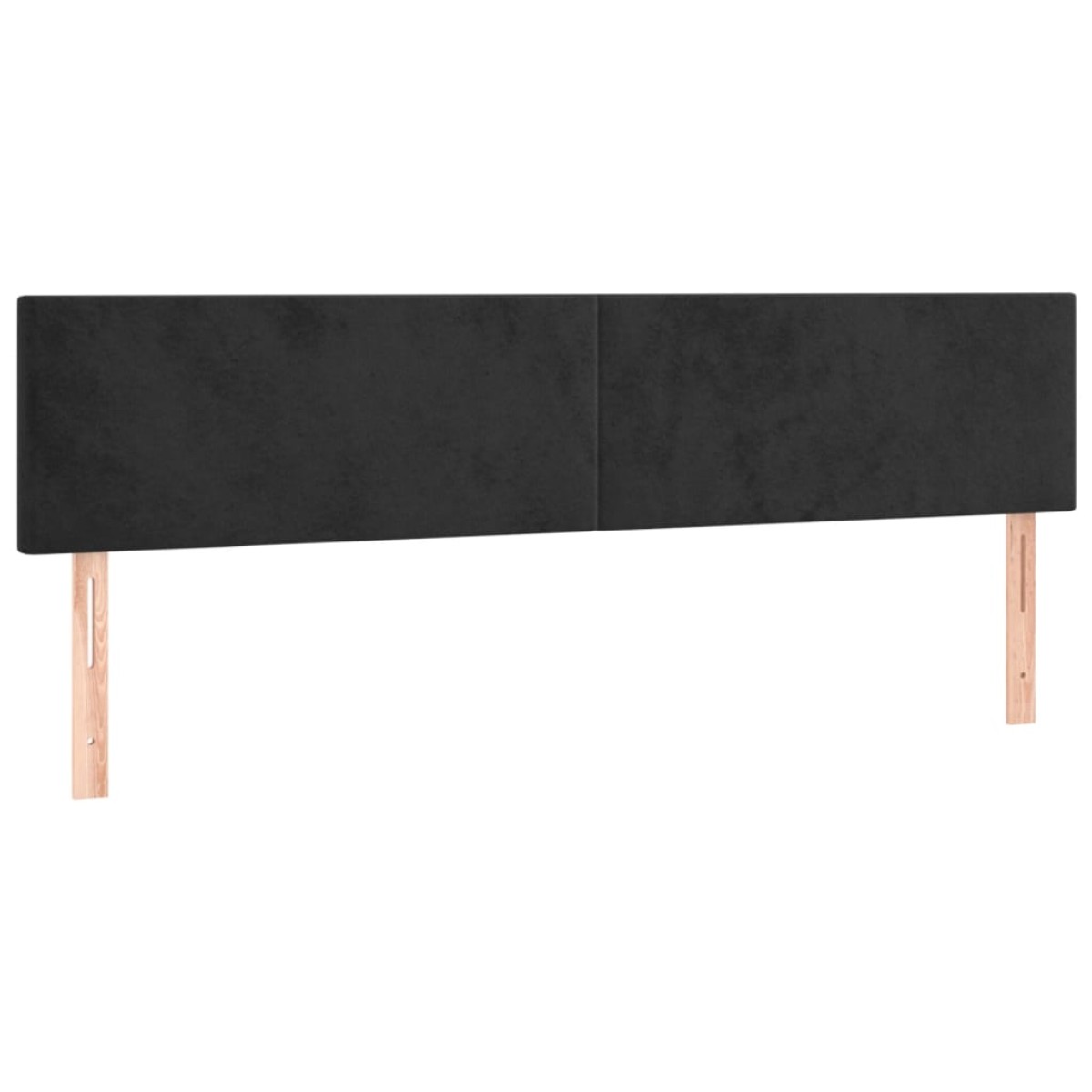 vidaXL Κεφαλάρια Κρεβατιού 2 τεμ. Μαύρο 100x5x78/88 εκ. Βελούδινο