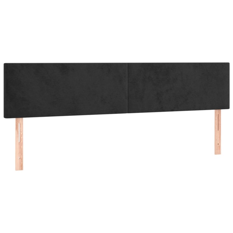 vidaXL Κεφαλάρια Μαύρα Βελούδινα 200x5x78/88 εκ.