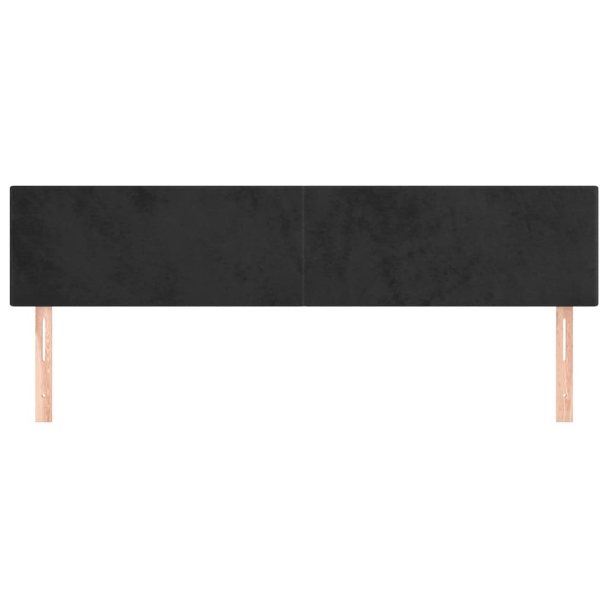 vidaXL Κεφαλάρια Κρεβατιού 2 τεμ. Μαύρο 100x5x78/88 εκ. Βελούδινο