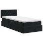 vidaXL Κρεβάτι Αποθήκης με κεφαλάρι Μαύρο 90 x 200 cm Βελούδο