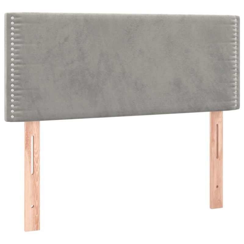 vidaXL Κεφαλάρι Κρεβατιού Ανοιχτό Γκρι 100x5x78/88 εκ. Βελούδινο
