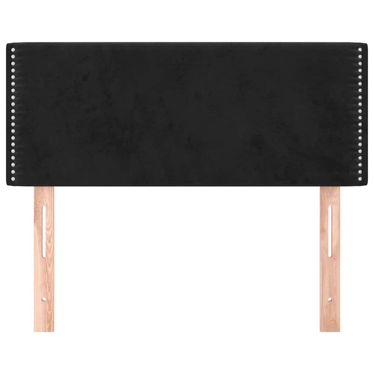 vidaXL Κεφαλάρι Κρεβατιού Μαύρο 100x5x78/88 εκ. Βελούδινο