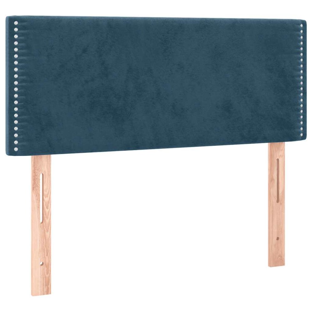 vidaXL Κεφαλάρι Κρεβατιού Σκούρο Μπλε 100x5x78/88 εκ. Βελούδινο