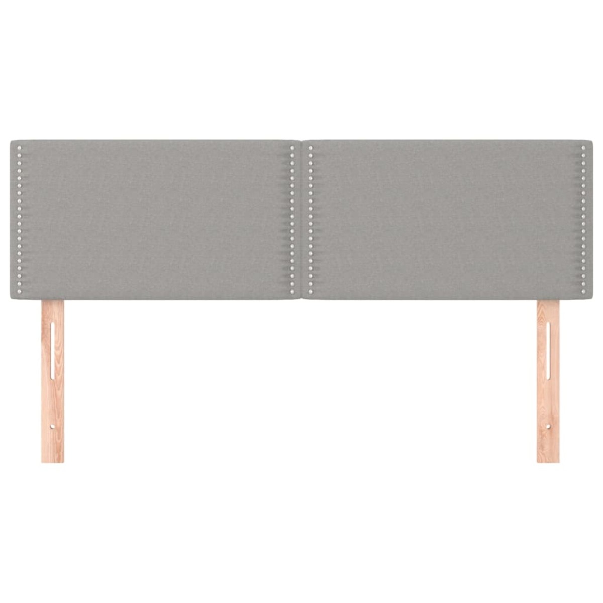 vidaXL Κεφαλάρια Κρεβατιού 2 τεμ. Αν. Γκρι 72x5x78/88 εκ. Υφασμάτινα