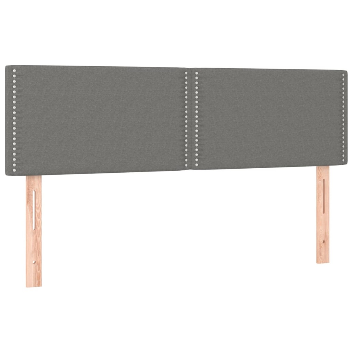 vidaXL Κεφαλάρια Κρεβατιού 2 τεμ. Σκ. Γκρι 72x5x78/88 εκ. Υφασμάτινα