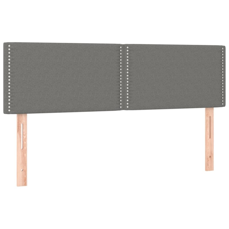 vidaXL Κεφαλάρια Σκ. Γκρι 144x5x78/88 εκ. Ύφασμα