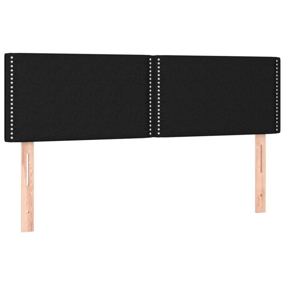 vidaXL Κεφαλάρια Μαύρα 144x5x78/88 εκ. Ύφασμα