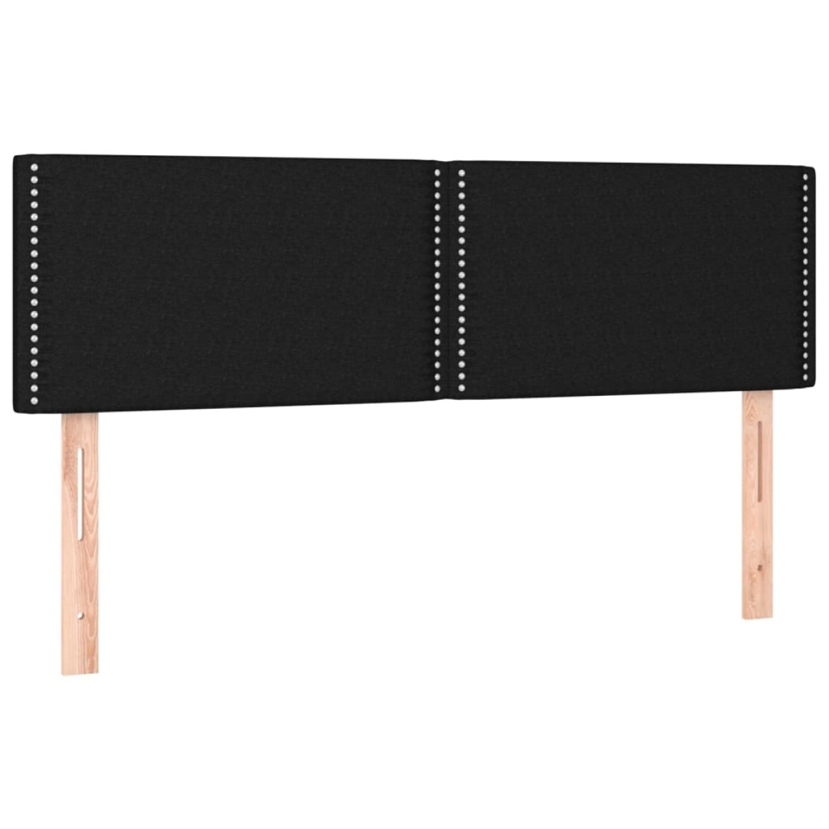 vidaXL Κεφαλάρια Κρεβατιού 2 τεμ. Μαύρα 72x5x78/88 εκ. Υφασμάτινα