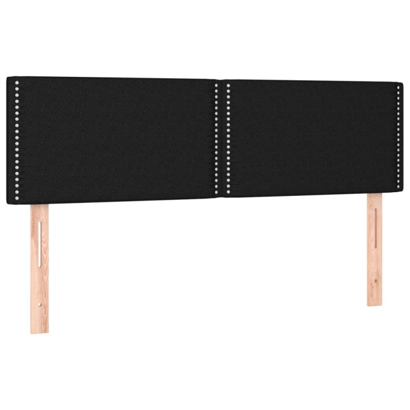 vidaXL Κεφαλάρια Μαύρα 144x5x78/88 εκ. Ύφασμα