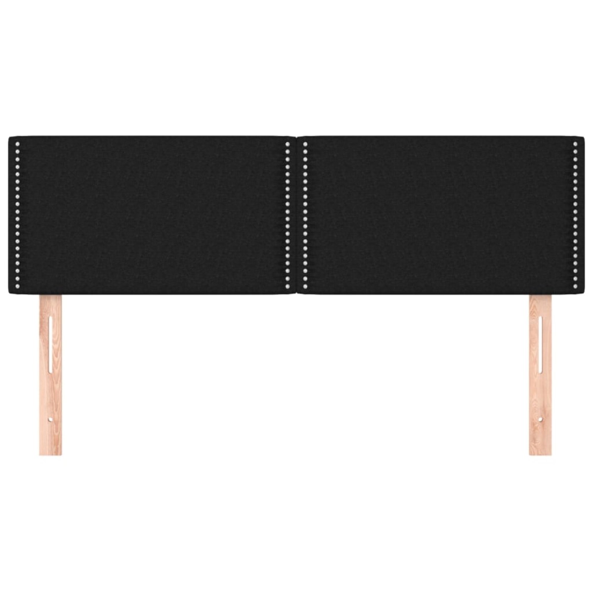 vidaXL Κεφαλάρια Κρεβατιού 2 τεμ. Μαύρα 72x5x78/88 εκ. Υφασμάτινα