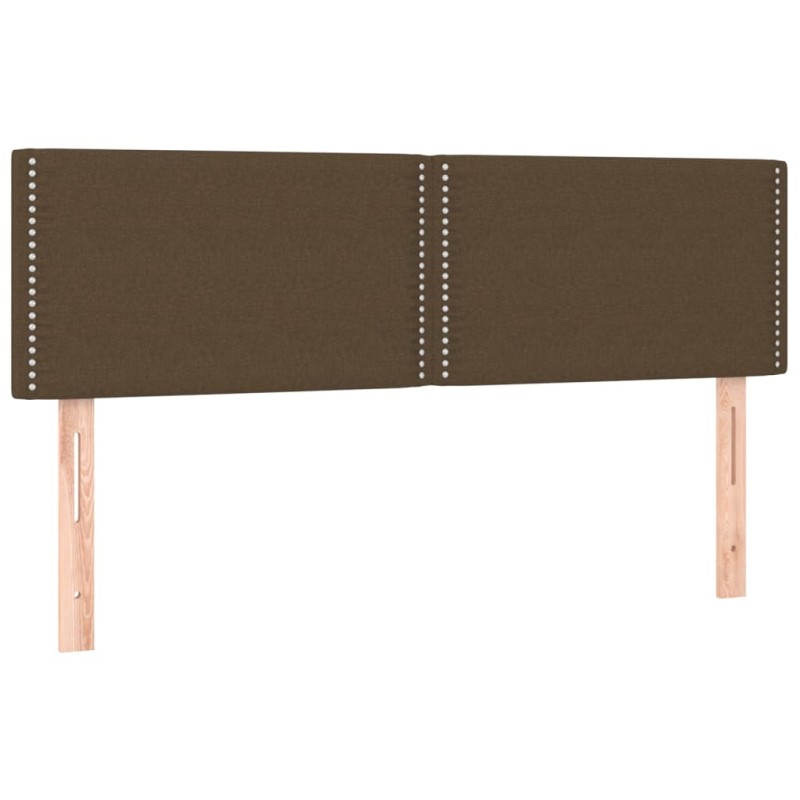 vidaXL Κεφαλάρια Σκ. Καφέ 144x5x78/88 εκ. Ύφασμα