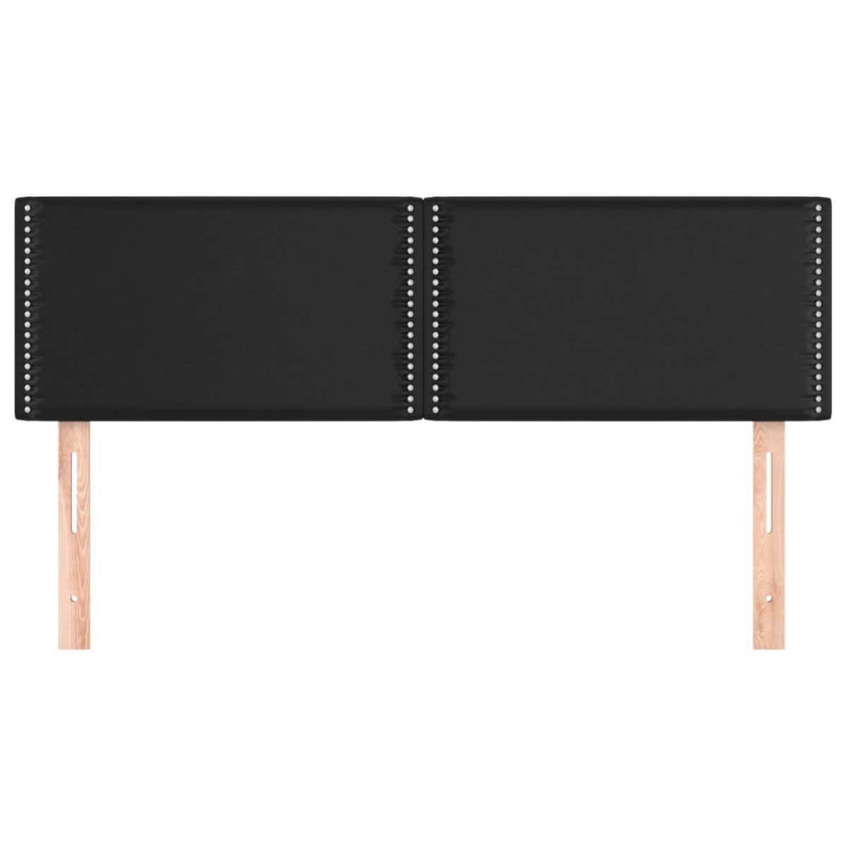 vidaXL Κεφαλάρια Κρεβατιού 2 τεμ. Μαύρα 72x5x78/88 εκ. Συνθετικό Δέρμα