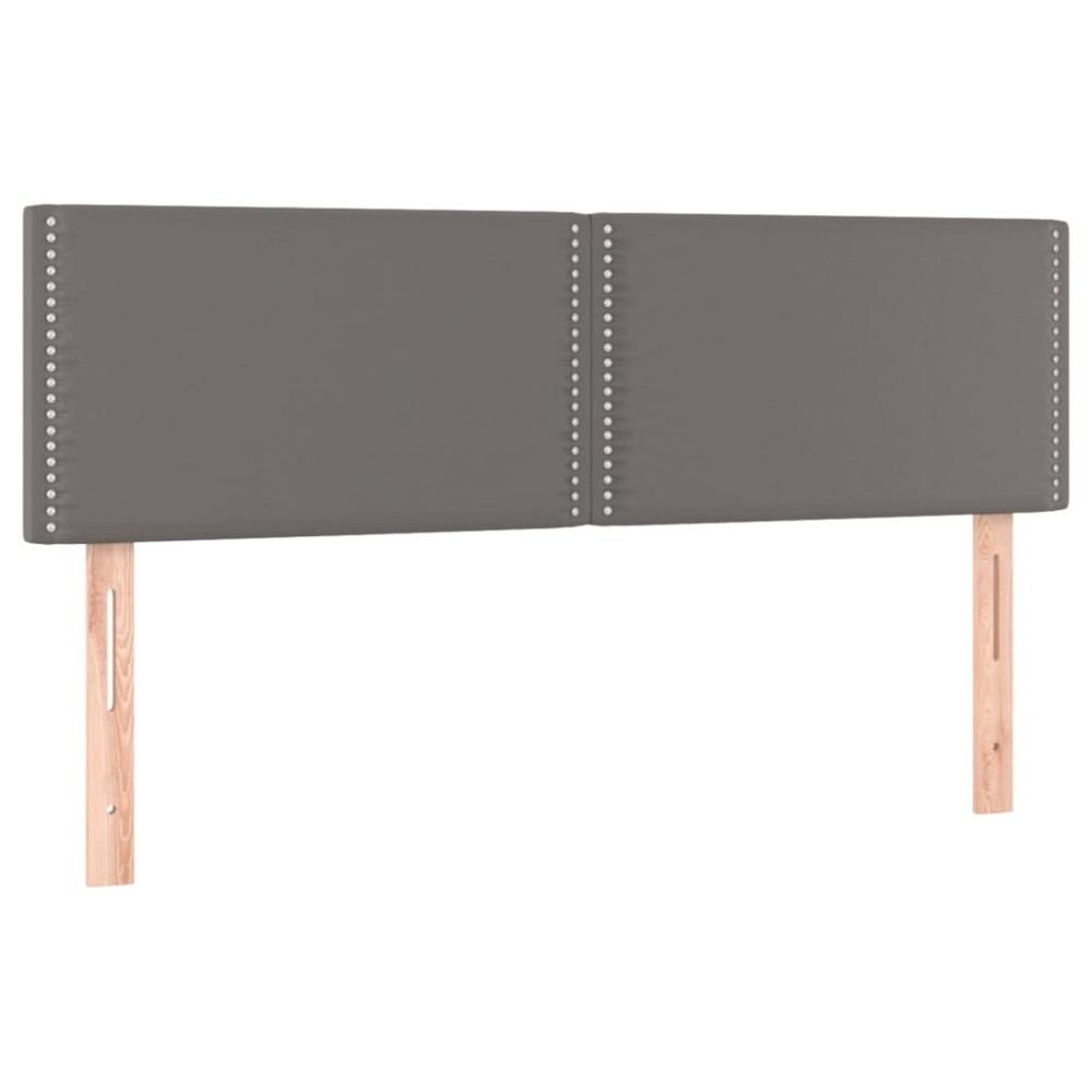 vidaXL Κεφαλάρια Γκρι 144x5x78/88 εκ. από Συνθετικό Δέρμα