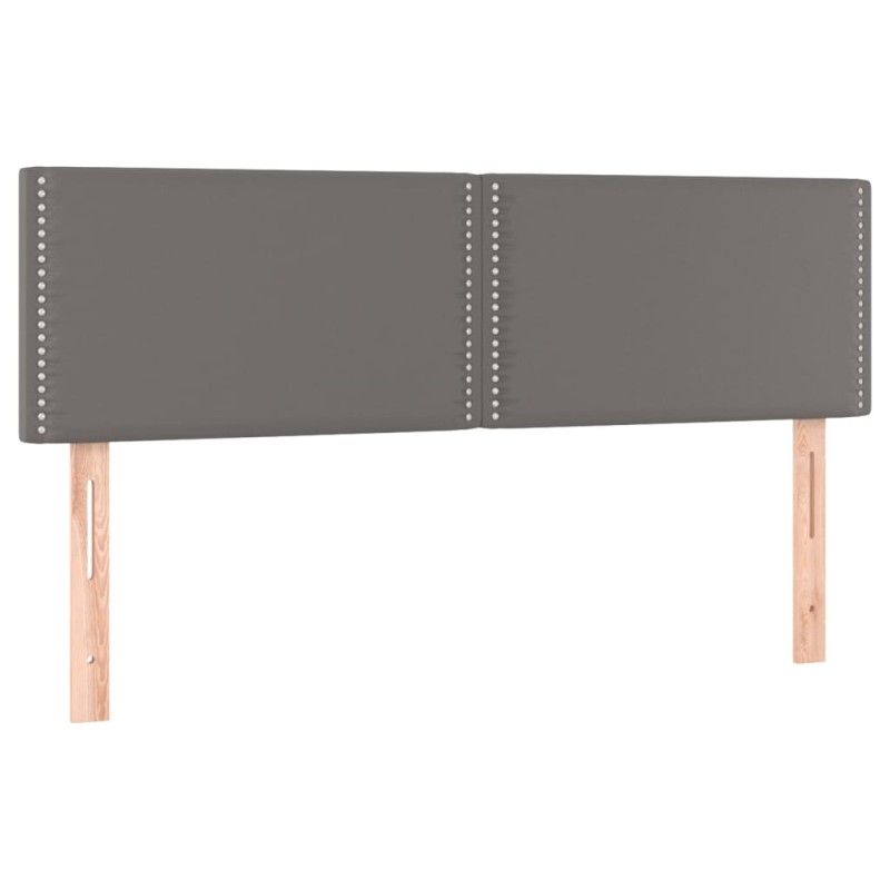 vidaXL Κεφαλάρια Γκρι 144x5x78/88 εκ. από Συνθετικό Δέρμα