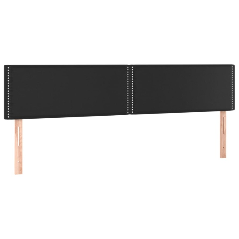 vidaXL Κεφαλάρια Μαύρα 160x5x78/88 εκ. από Συνθετικό Δέρμα
