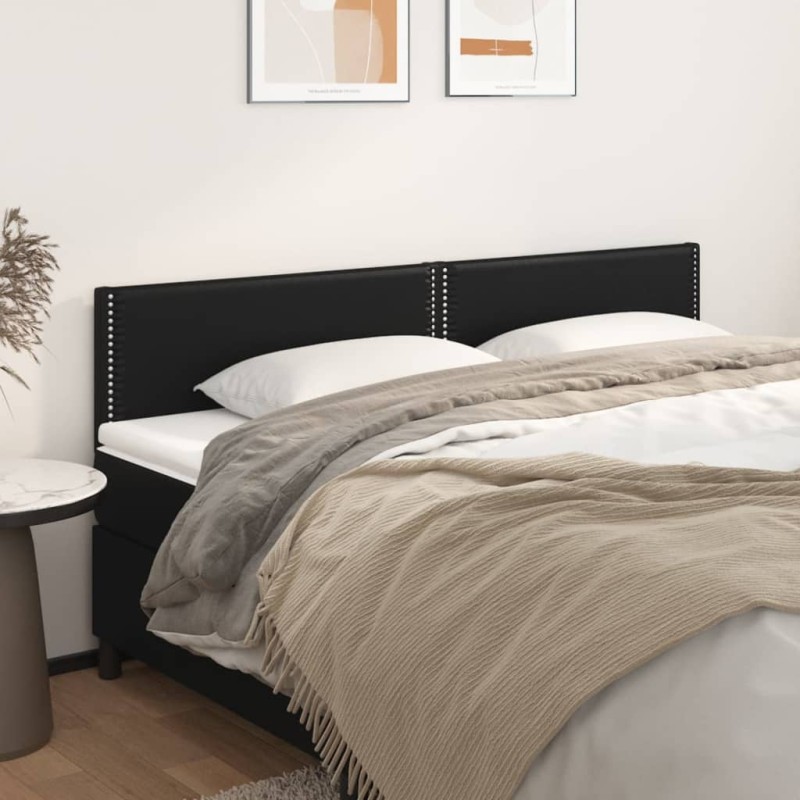 vidaXL Κεφαλάρια Μαύρα 160x5x78/88 εκ. από Συνθετικό Δέρμα