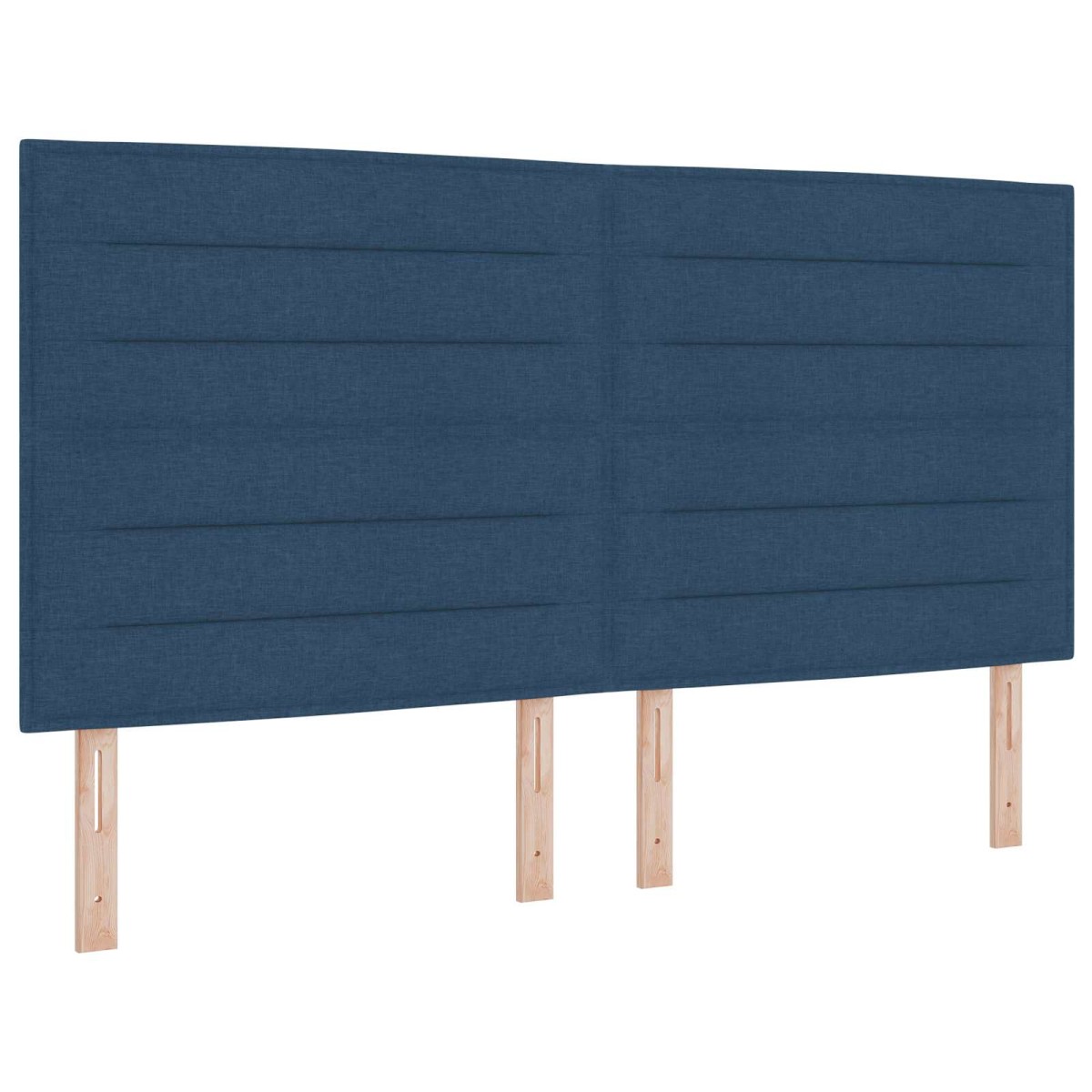 vidaXL Κρεβάτι Αποθήκης με κεφαλάρι Μπλε 180 x 200 cm Ύφασμα