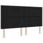 vidaXL Κρεβάτι Αποθήκης με κεφαλάρι Μαύρο 180 x 200 cm Ύφασμα