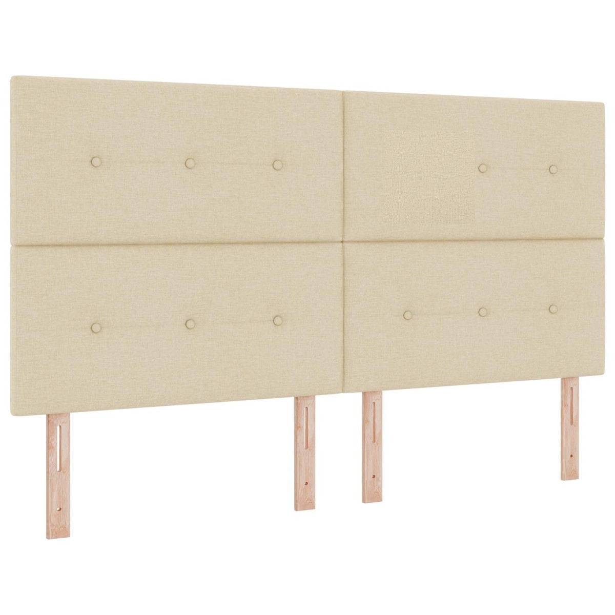 vidaXL Κρεβάτι Αποθήκης με κεφαλάρι Κρεμ 180 x 200 cm Ύφασμα