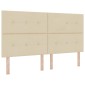 vidaXL Κρεβάτι Αποθήκης με κεφαλάρι Κρεμ 180 x 200 cm Ύφασμα