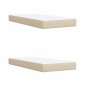 vidaXL Κρεβάτι Αποθήκης με κεφαλάρι Κρεμ 200 x 200 cm Ύφασμα