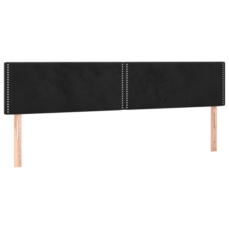 vidaXL Κεφαλάρια Μαύρα Βελούδινα 180x5x78/88 εκ.