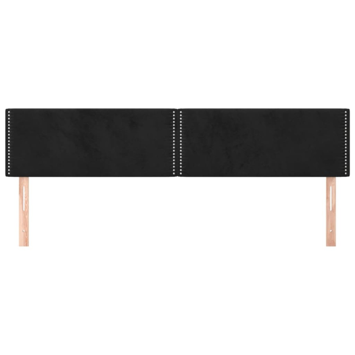 vidaXL Κεφαλάρια Κρεβατιού 2 τεμ. Μαύρο 90x5x78/88 εκ. Βελούδινο